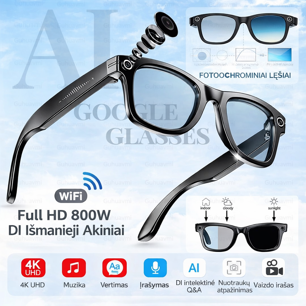 Gafas de grabación de vídeo con IA