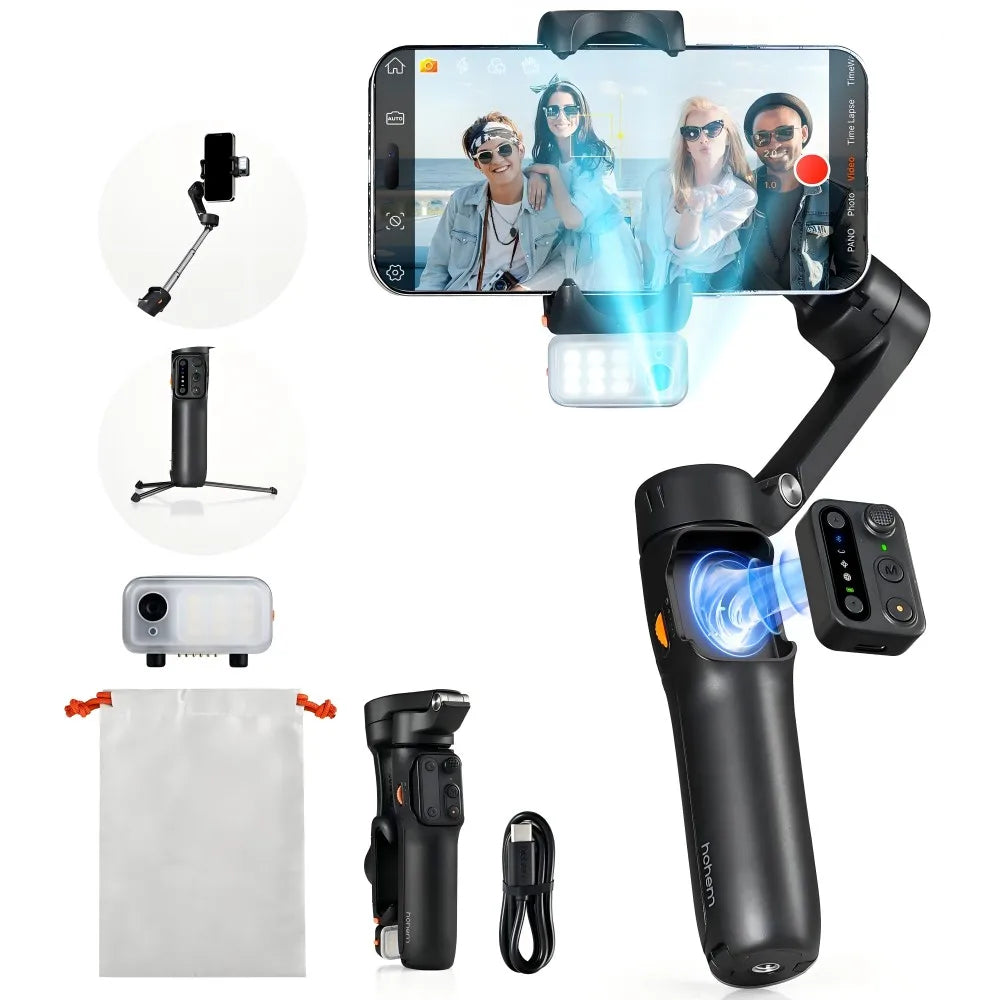 Estabilizador de teléfono inteligente Hohem V3 - ¡Transforma tus tomas en profesionales!