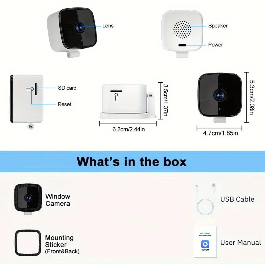 Cámara Wi-Fi inteligente + tarjeta de memoria de 64 GB de regalo