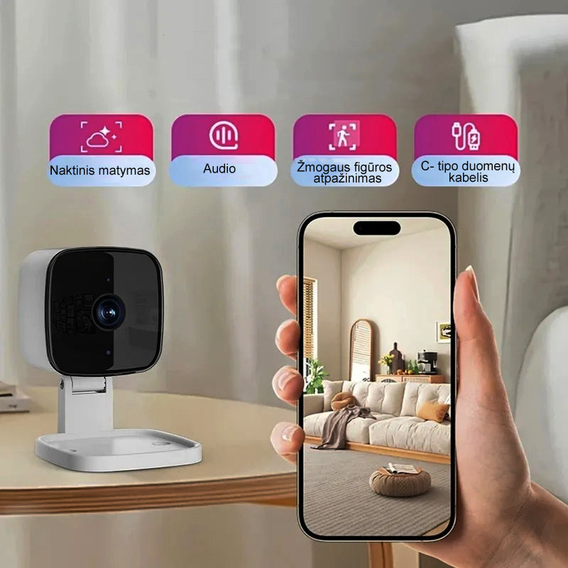 Cámara Wi-Fi inteligente + tarjeta de memoria de 64 GB de regalo